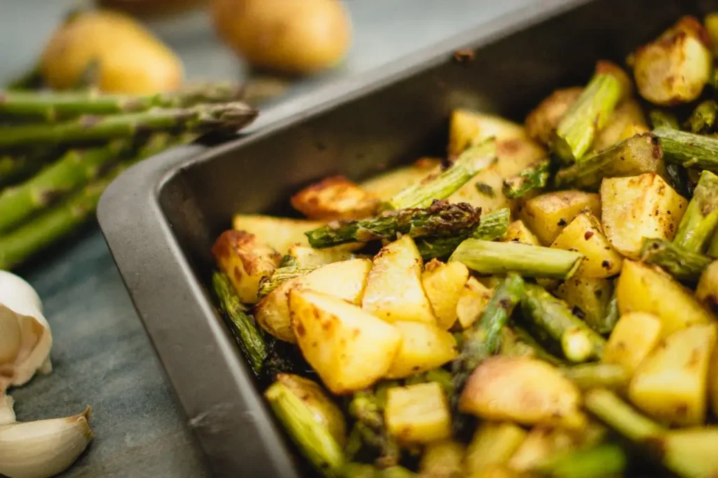 This image features a plant-based meal plan with fresh produce, grains, and legumes, representing the essence of healthy and sustainable eating.
